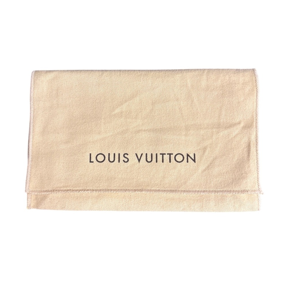 Louis Vuitton Tan Cotton Flannel Logo Dust Bag Small Accessory Sleeve 411186